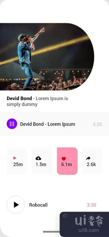 音乐播放器应用程序模板设计理念(Music Player App Template Design Concept)插图