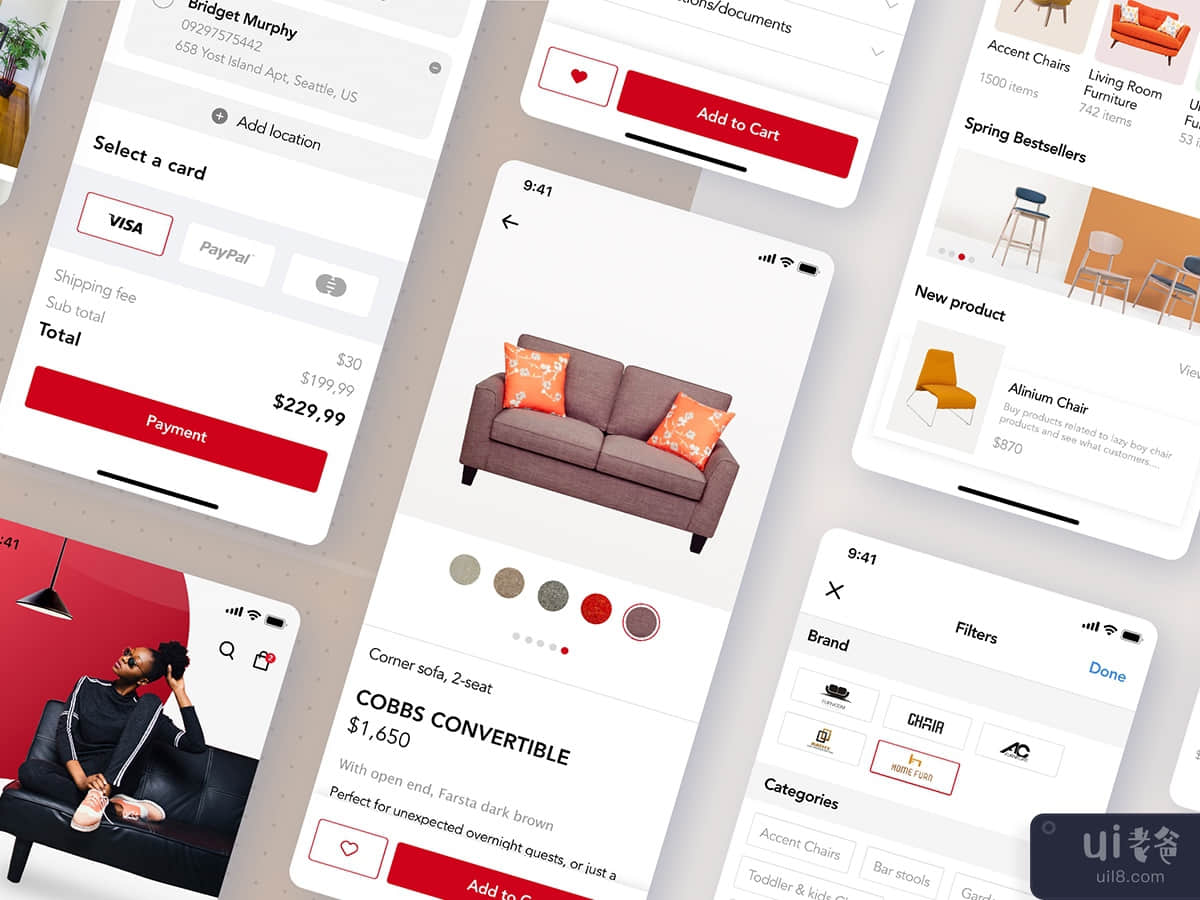 Furniture conceptual App template
