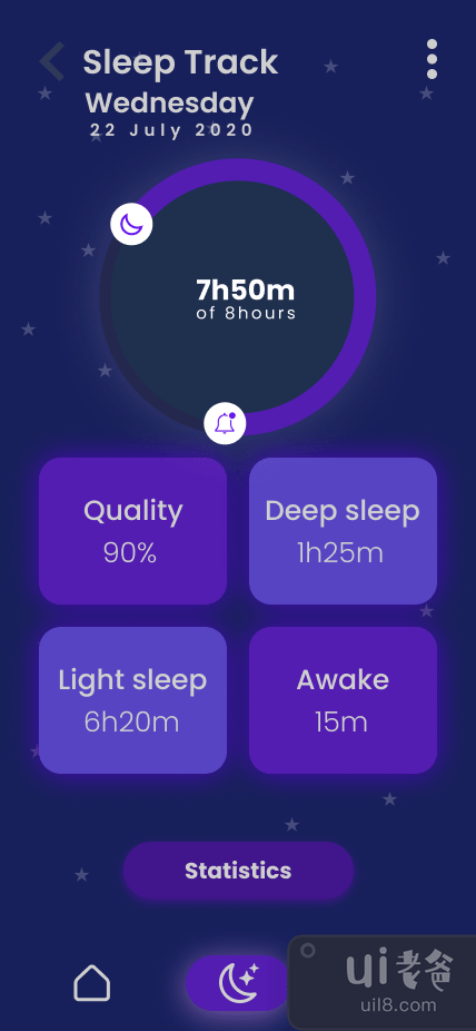 睡眠追踪器应用程序用户界面(Sleep Tracker App UI)插图2