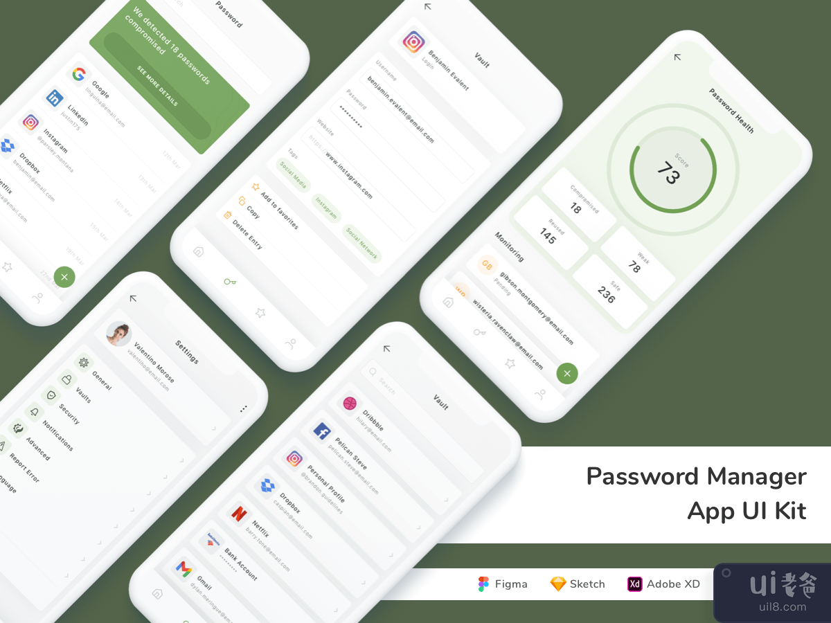 Password Manager App UI Kit