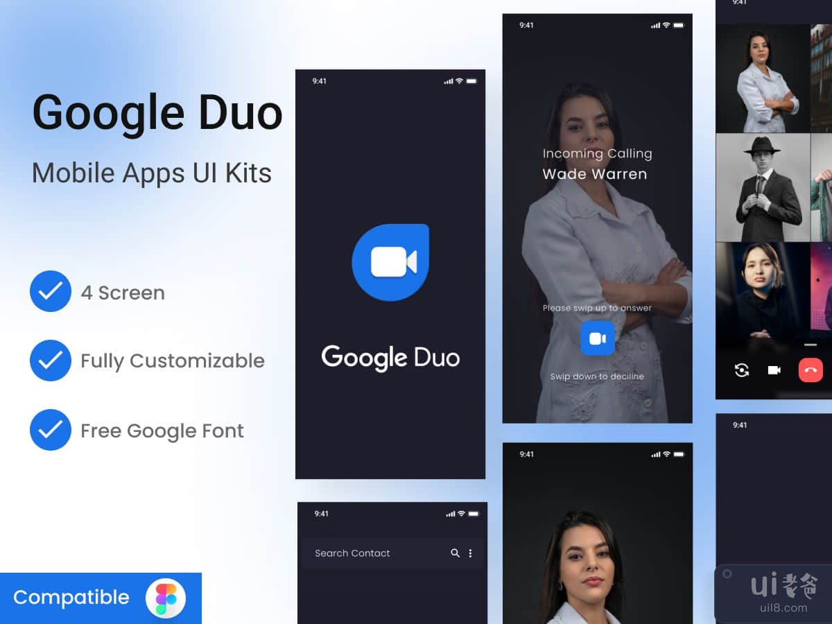 Google Duo Redesign UI Kits
