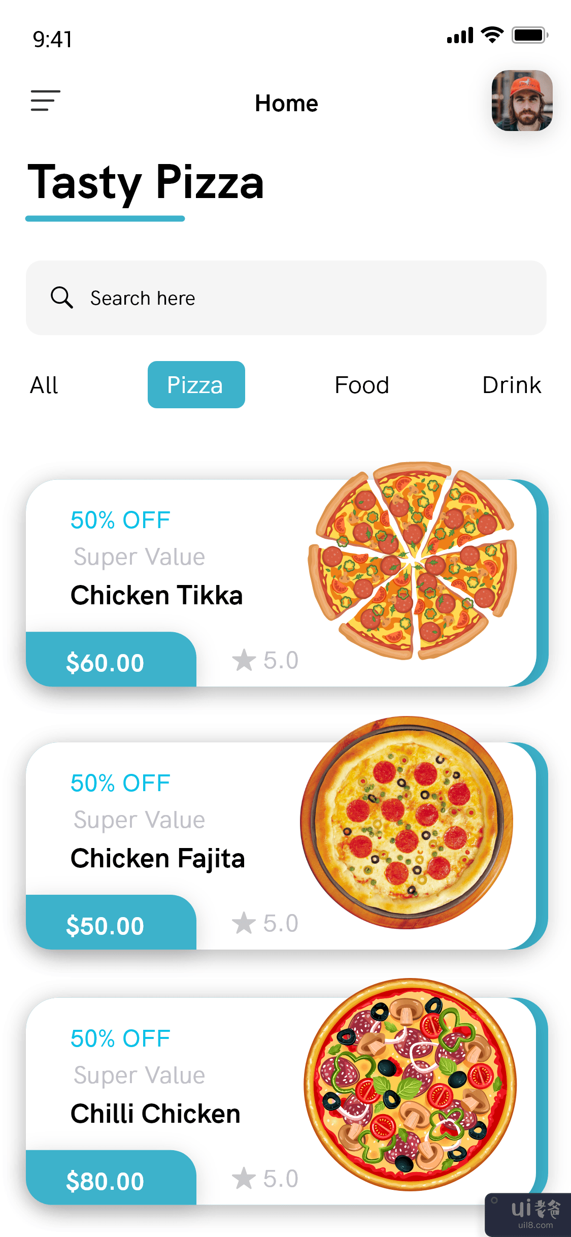 比萨配送应用程序 - 食品配送应用程序(Pizza Delivery app - Food Delivery App)插图2