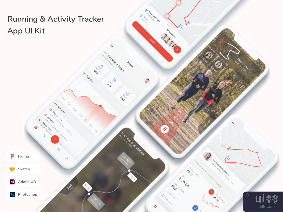 Running & Activity Tracker App UI Kit