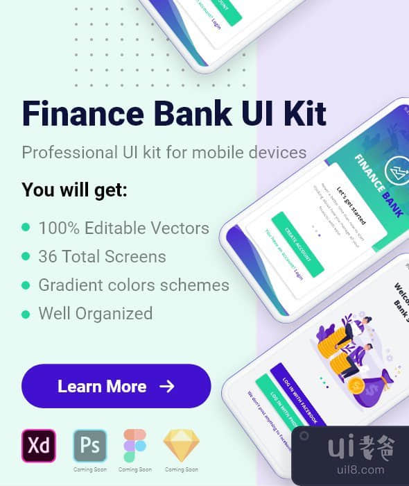 财务应用程序 UI 套件(Finance App UI Kit)插图2