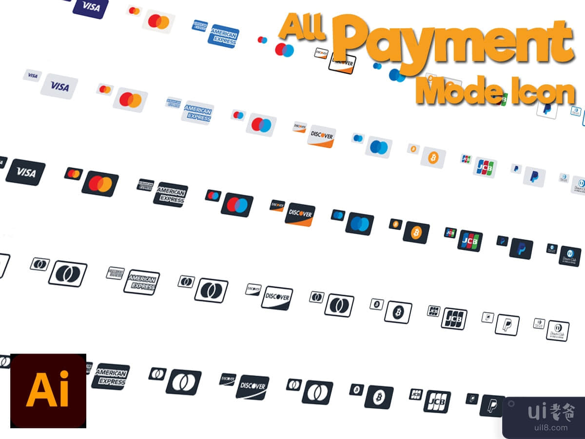 All Payment Mode Icon in Ai