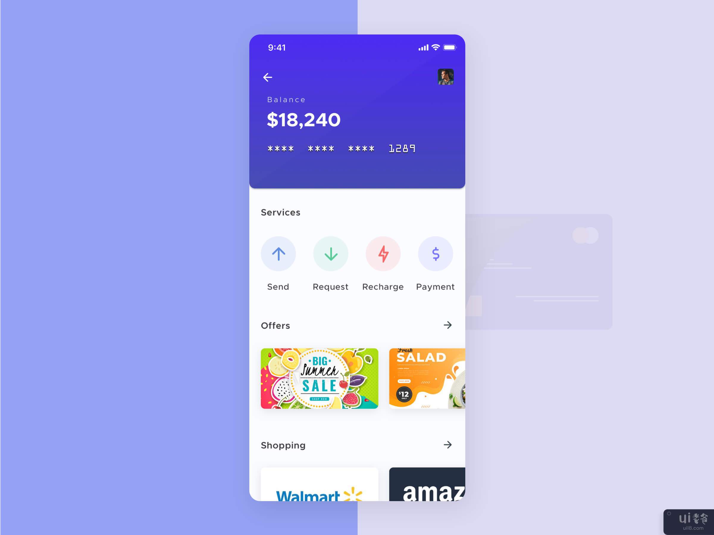 钱包应用概念(Wallet App Concept)插图1