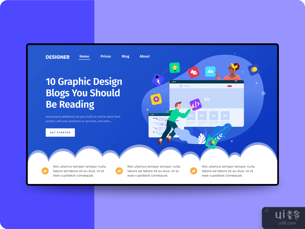 Graphic Design Blogs Landing Page 