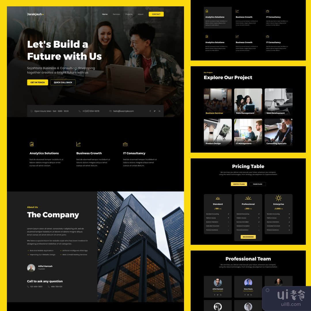 数字代理网站业务 Figma 模板(Digital Agency Website Business Figma Template)插图4