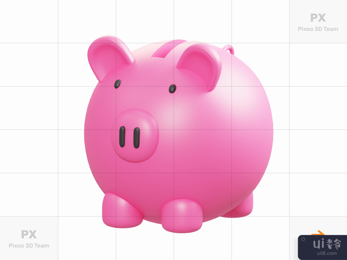 Nabungo - 3D Business Finance Set _ Piggy Bank