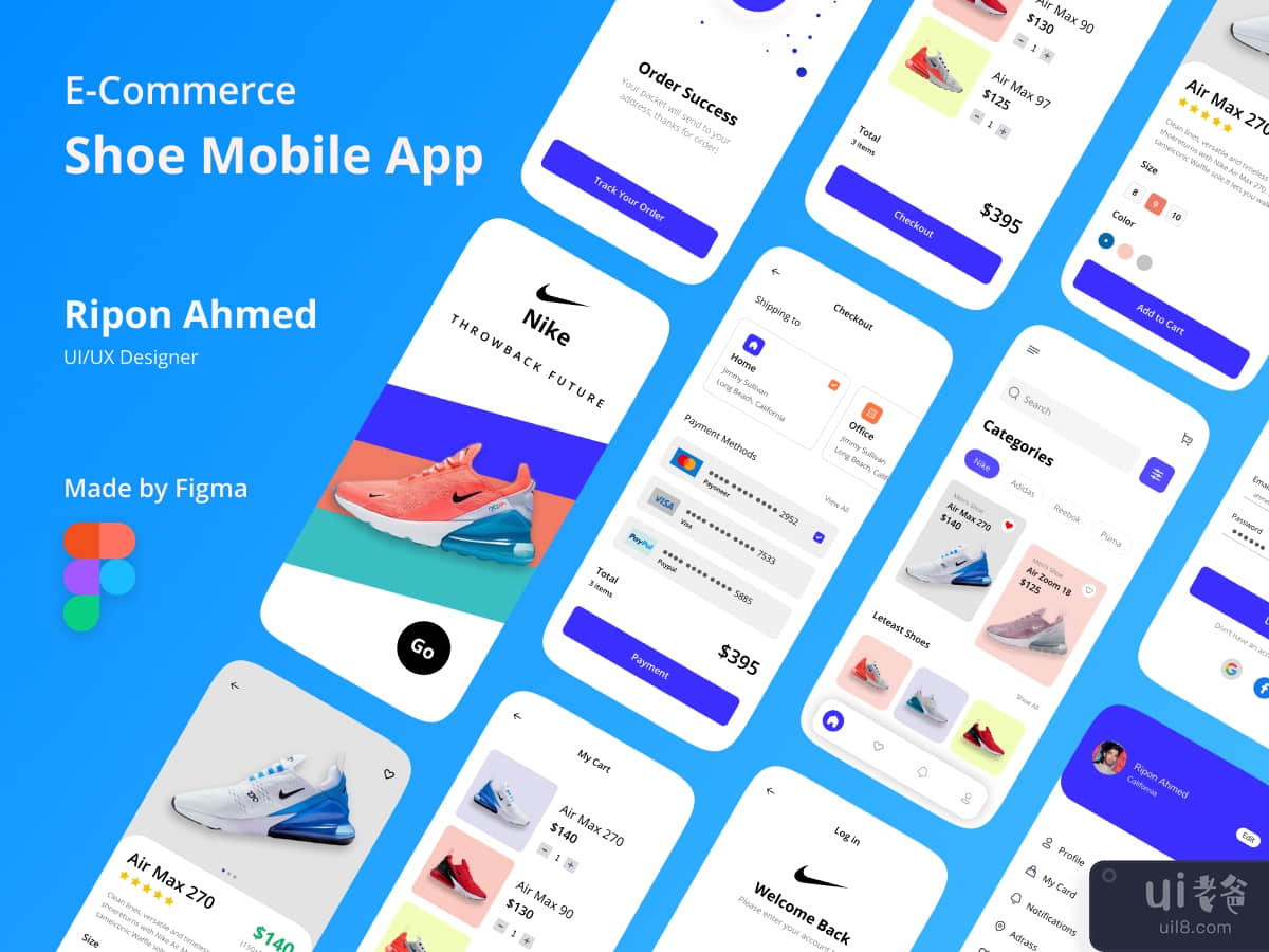 电子商务鞋类移动应用(E-commerce Shoe mobile app)插图