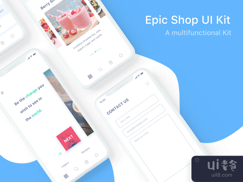 iPhone X Epic Shop UI