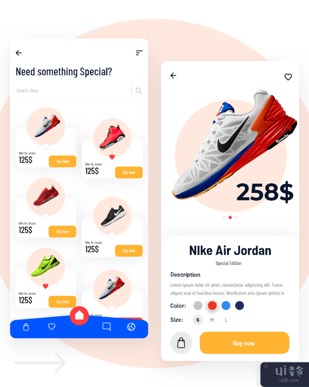 鞋类应用概念设计(Shoe app Concept design)插图