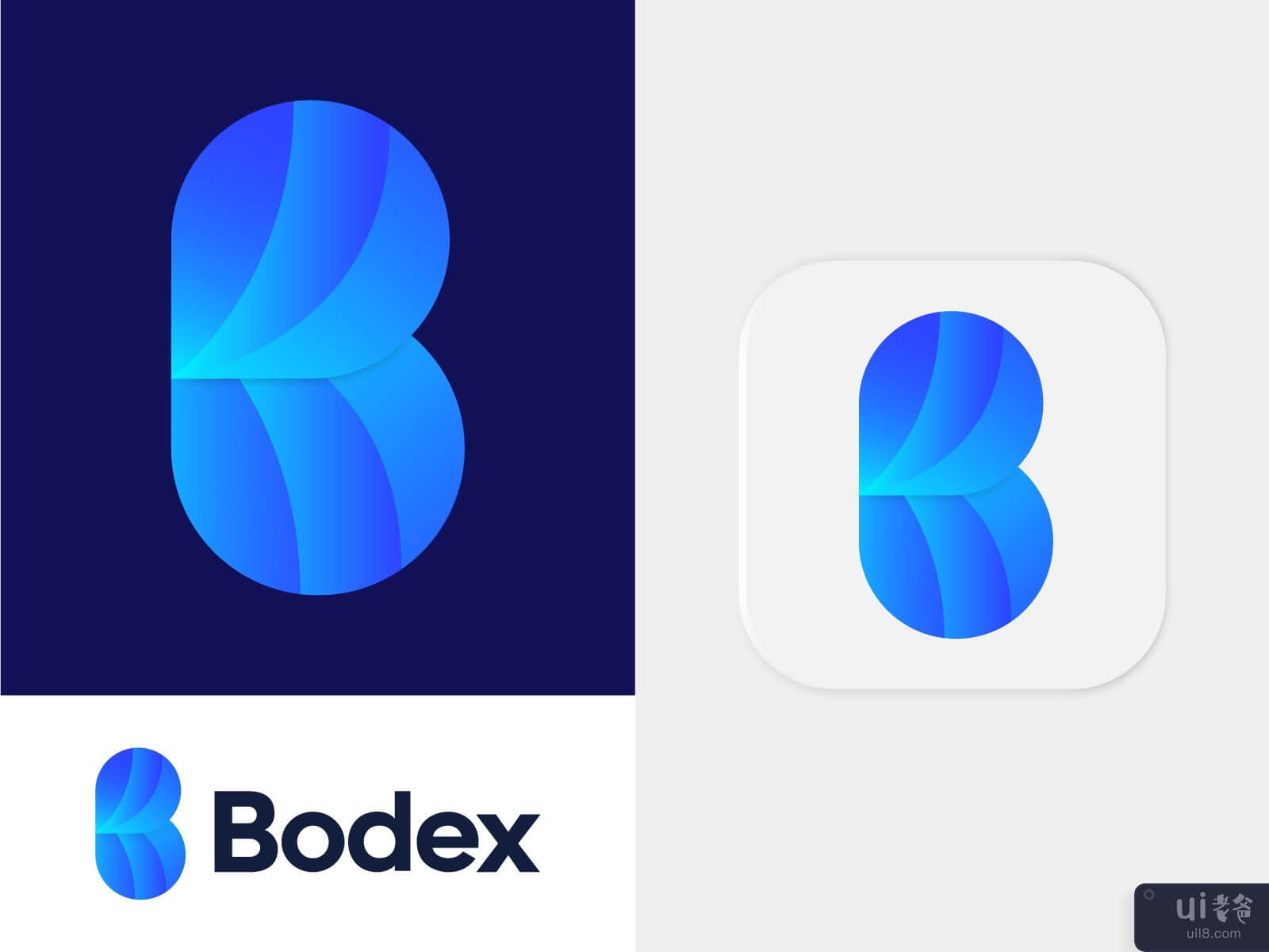 B modern letter logo design | Bodex Logo Design
