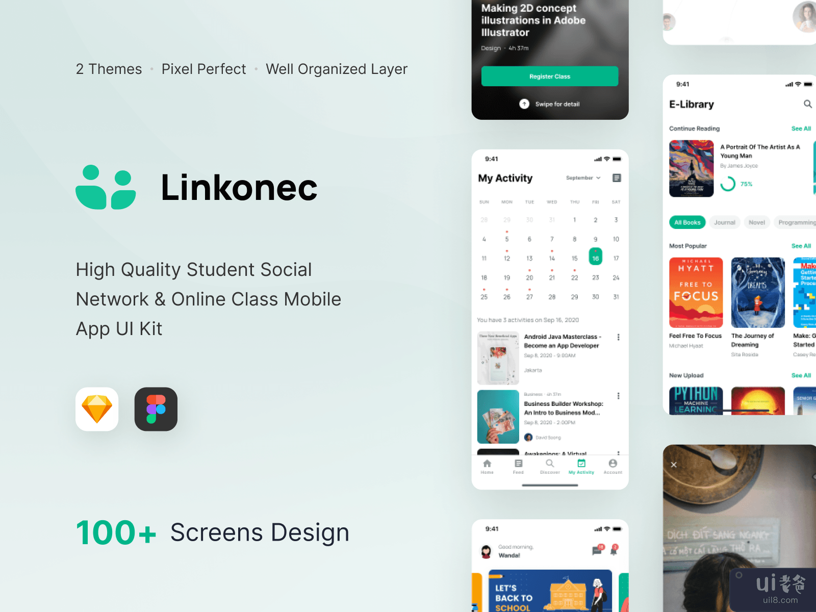 Linkonec - 活动和票务页面（灯光模式）(Linkonec - Event and Ticket Page (Light Mode))插图