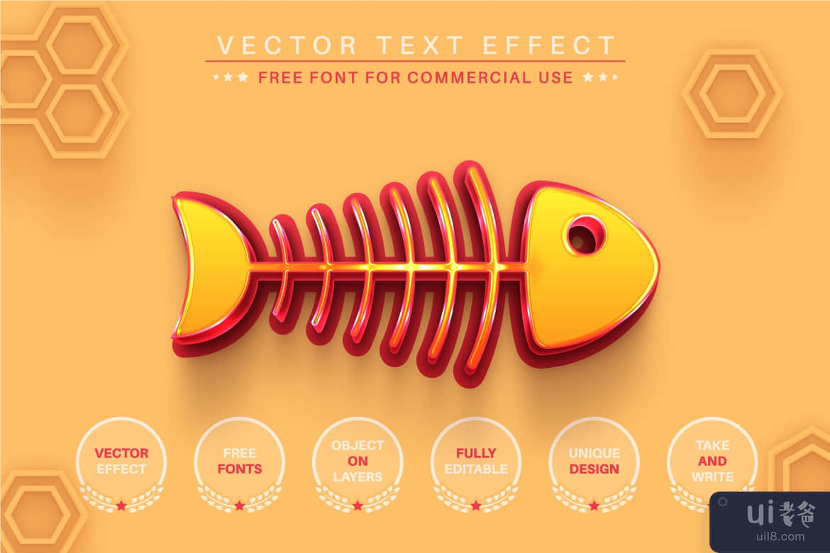 Honey - 可编辑的文字效果，字体样式(Honey - Editable Text Effect, Font Style)插图