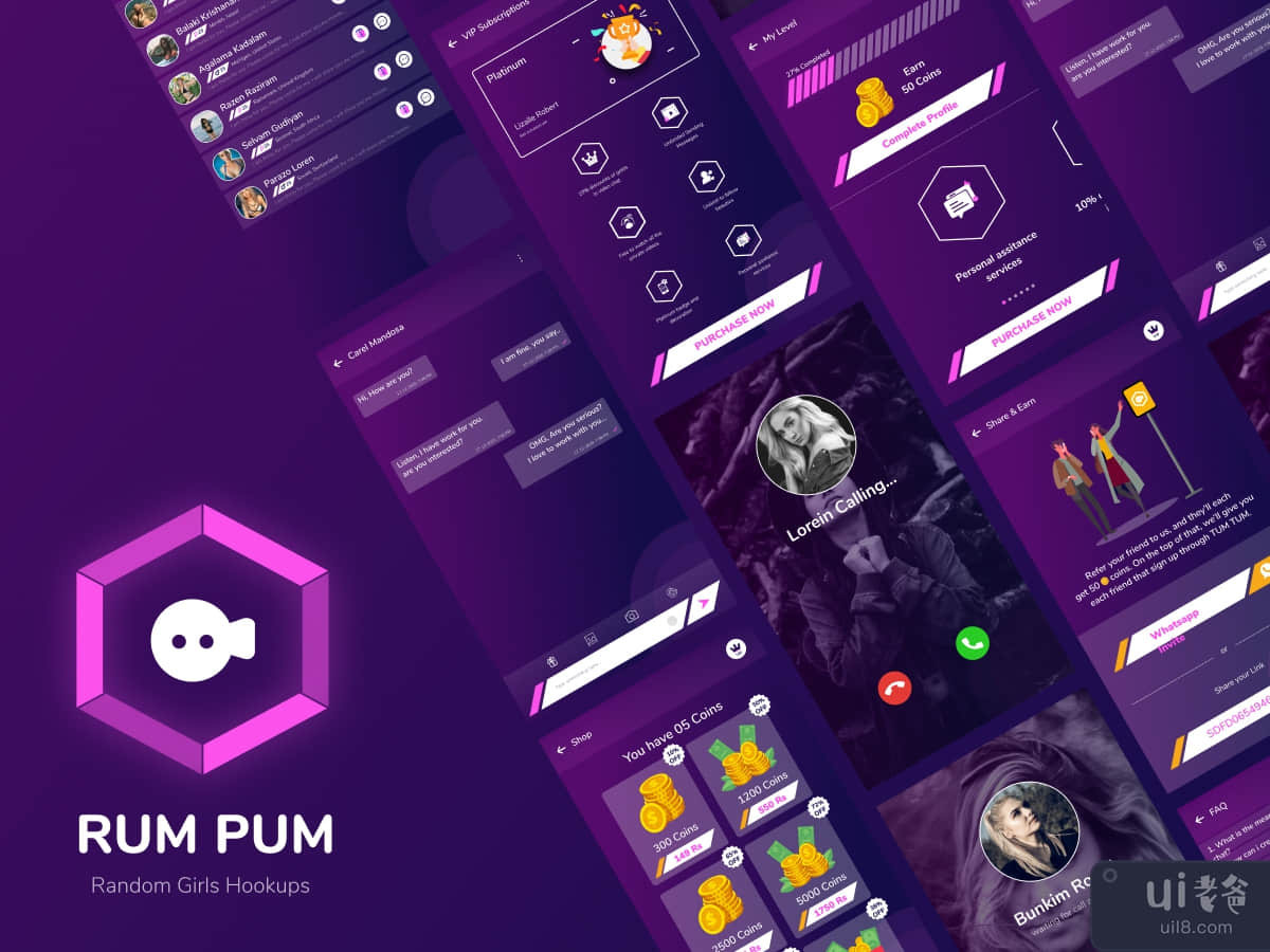 RUM PUM - 实时视频通话 UI 设计部分 - 3(RUM PUM - Live Video Call UI Design Part - 3)插图6