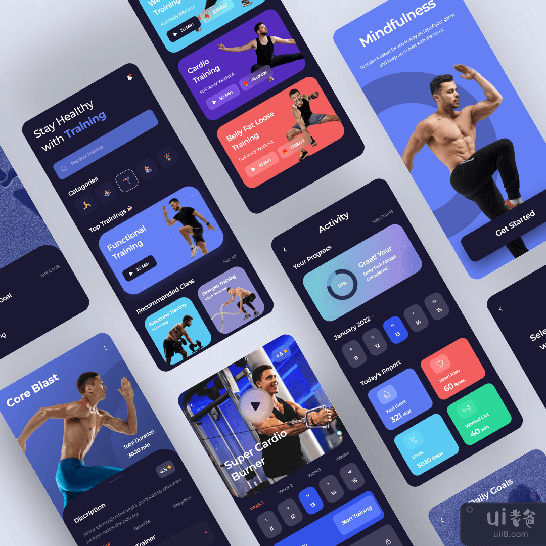 健身移动应用程序设计(Fitness Mobile Applications design)插图2