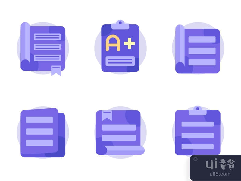 Pack of purple theme icon