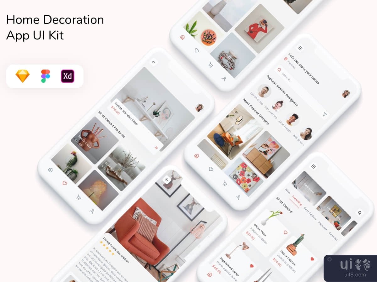 Home Decoration App UI Kit