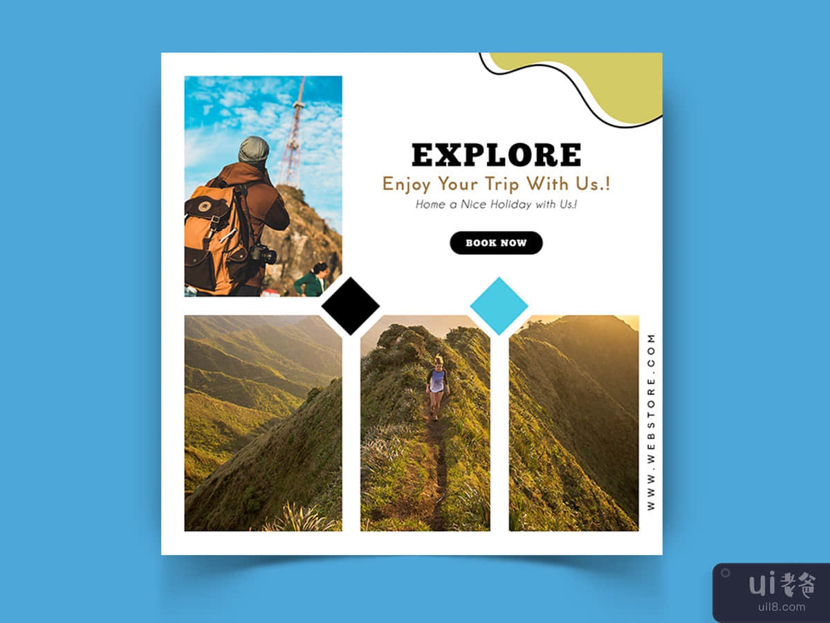 Travel Explorers Social Media Post Template