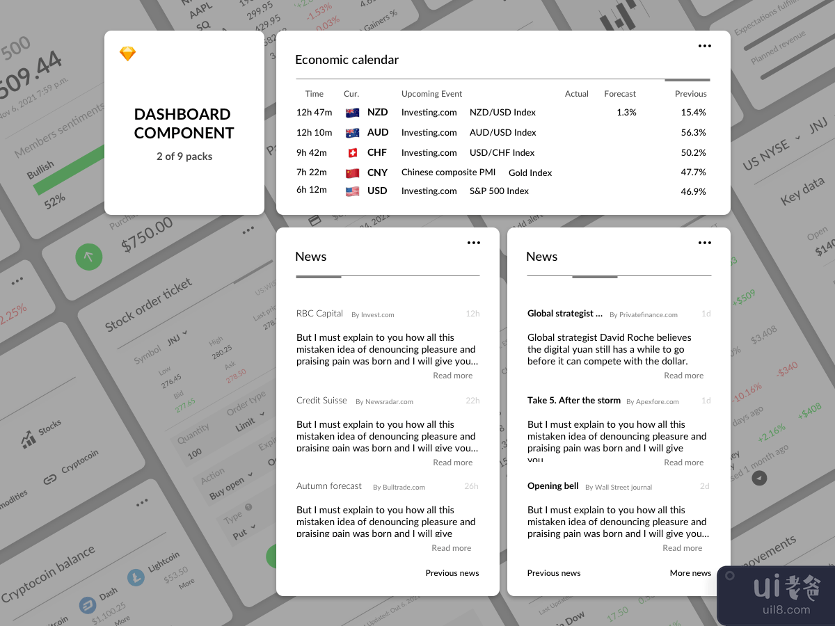 Dashboard Components - Trading 