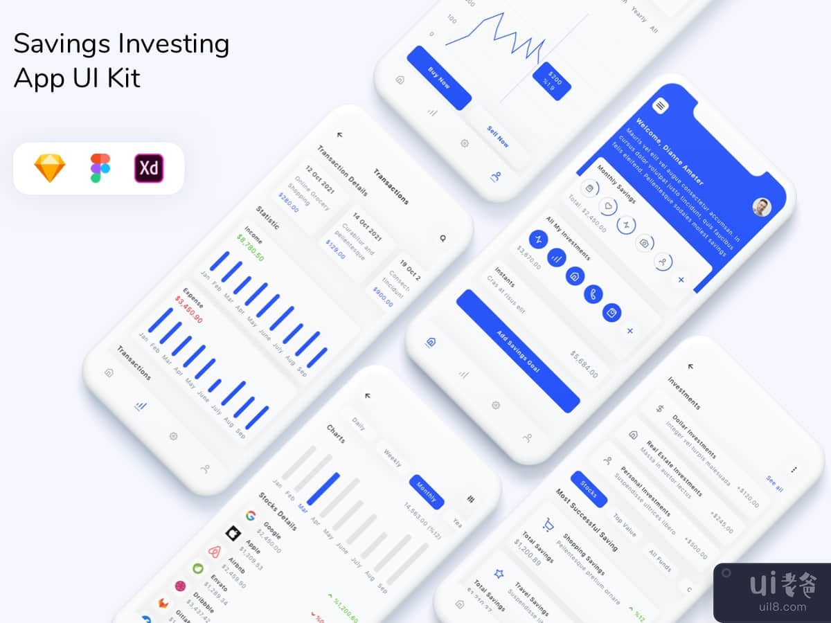 Savings Investing App UI Kit