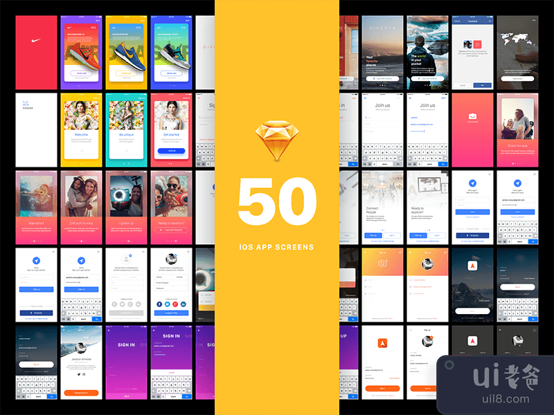 50 iOS App Screens