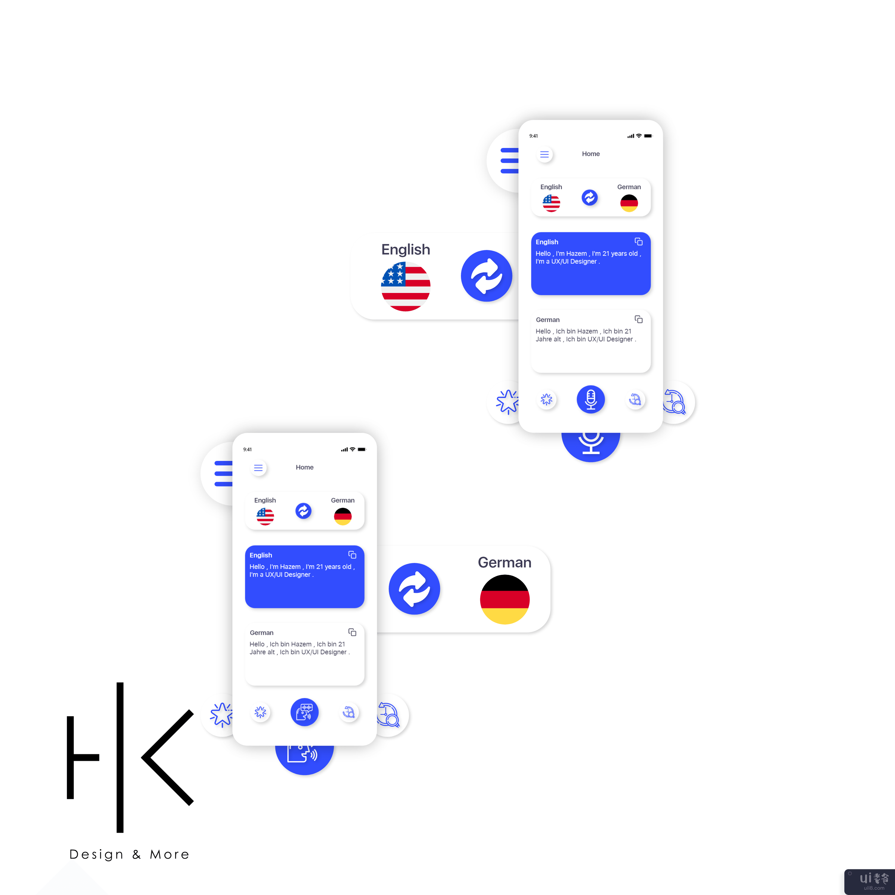 UI 设计工具包（翻译应用程序）(UI Design Kit (Translator App))插图3