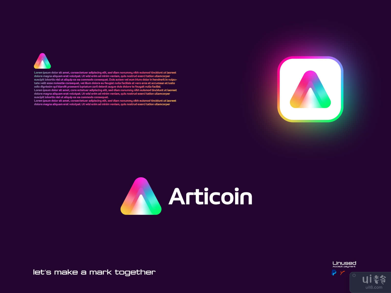  metaverse - blockchain - crypto - A letter logo