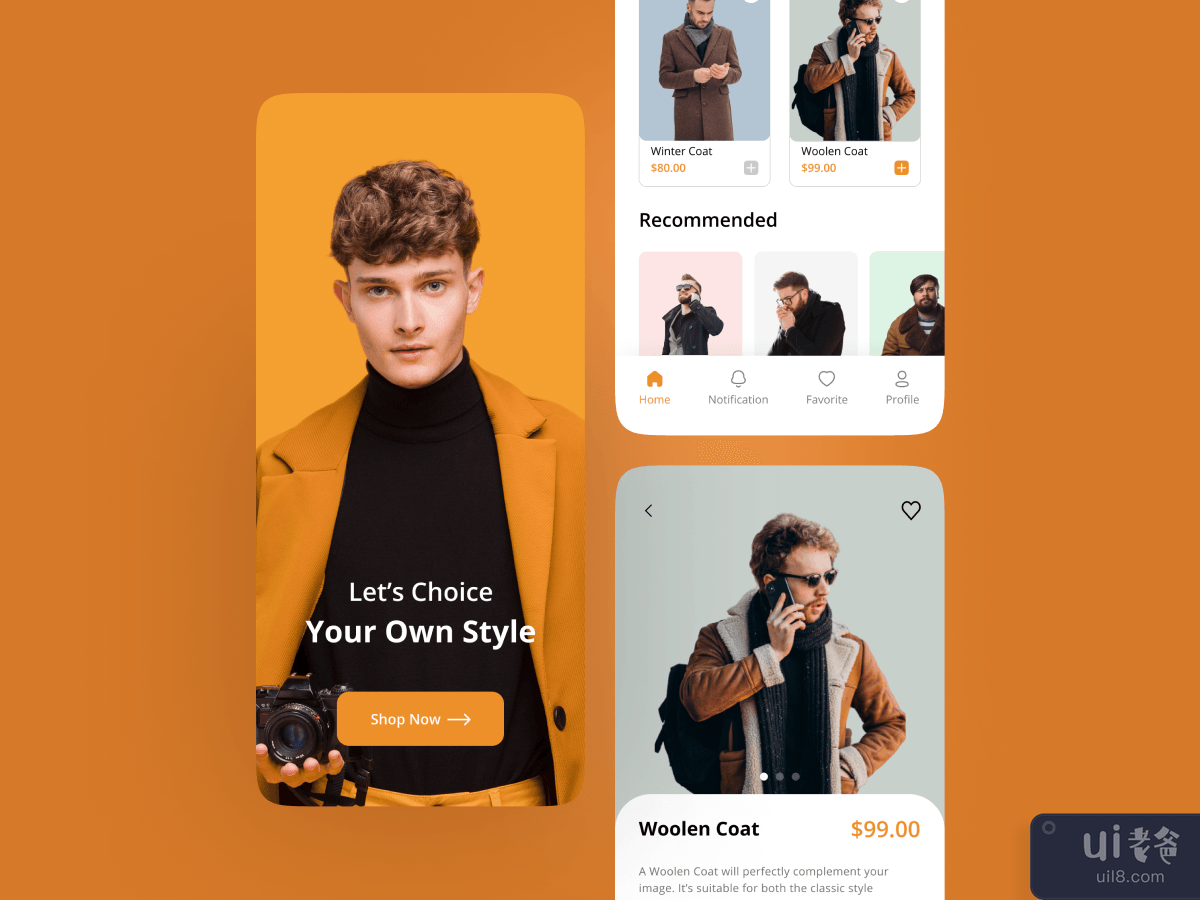 电子商务时尚移动应用程序(E-Commerce Fashion mobile App)插图1