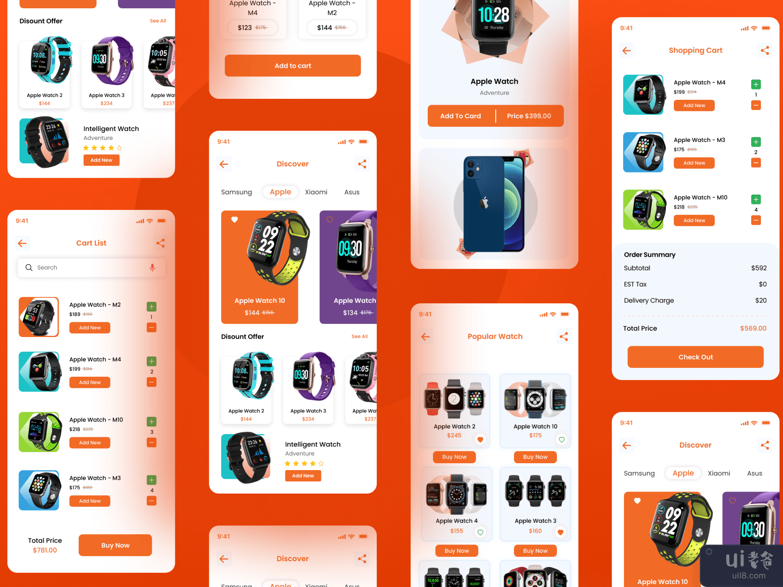 Smart Watch - UI Mobile App Design