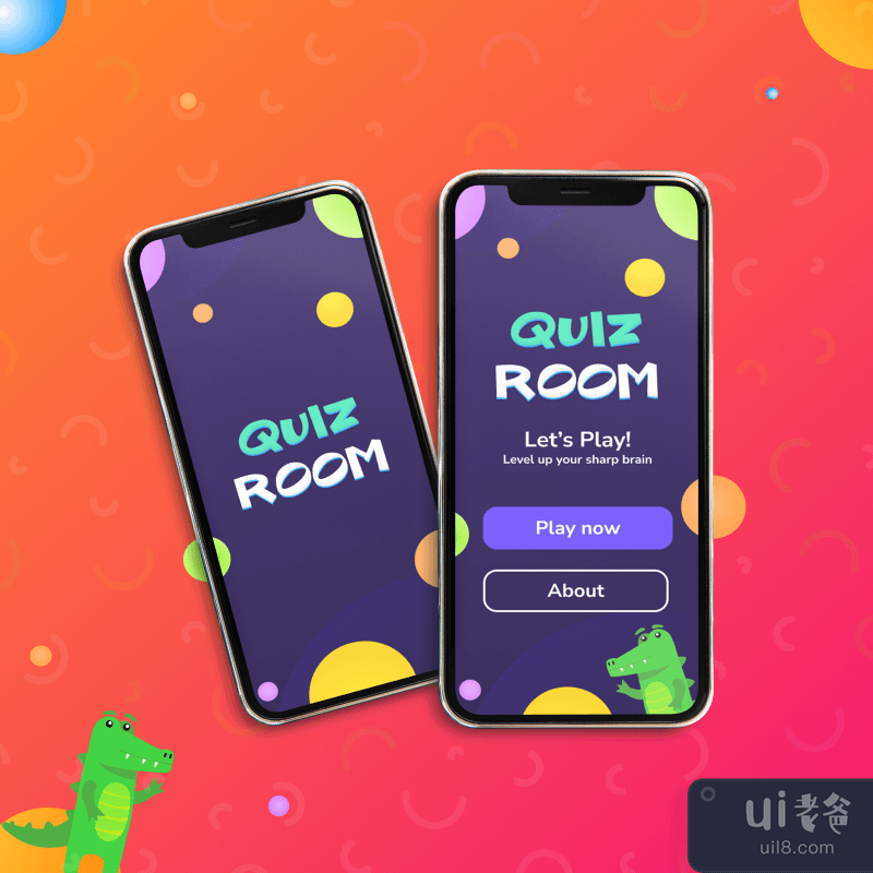 QUIZROOM - 测验游戏应用程序 UI 套件(QUIZROOM - Quiz Game App UI Kit)插图