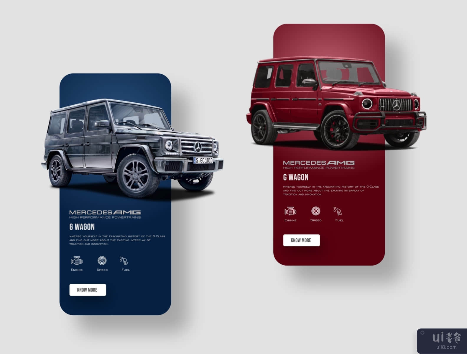 Mercedes Benz Mobile App UI Design
