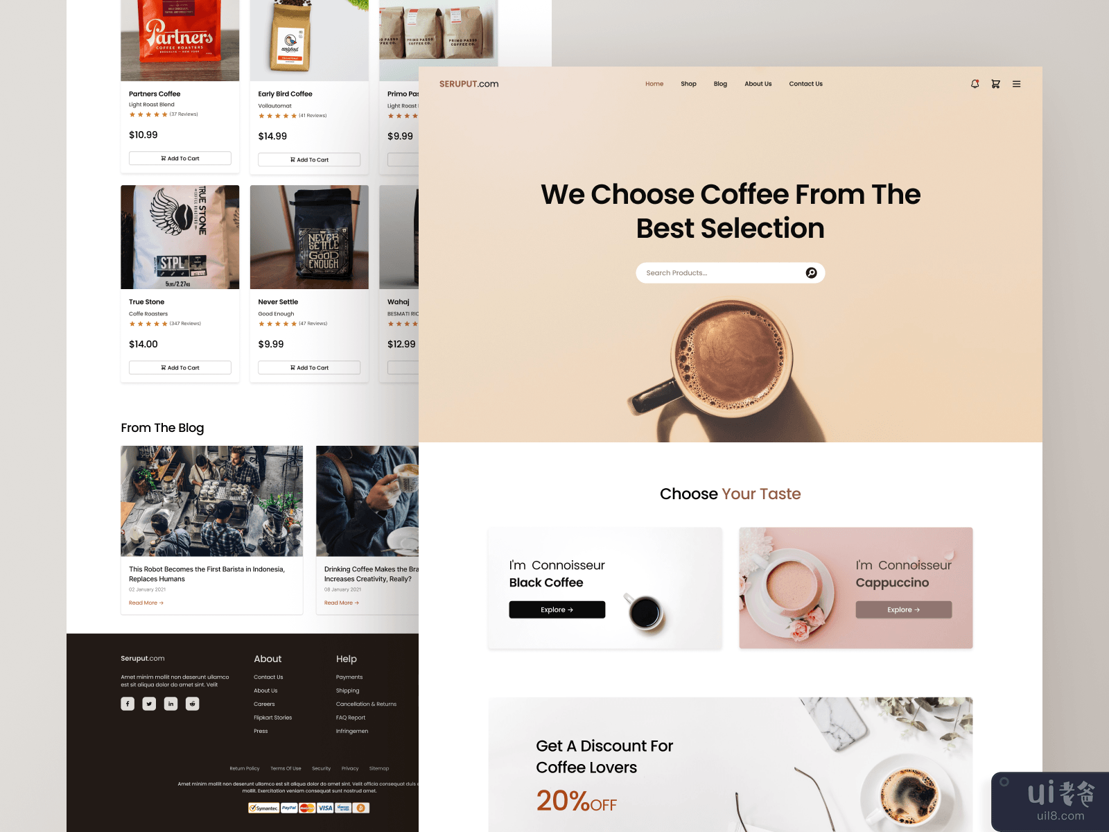 Seruput Coffee Shop Landing Page