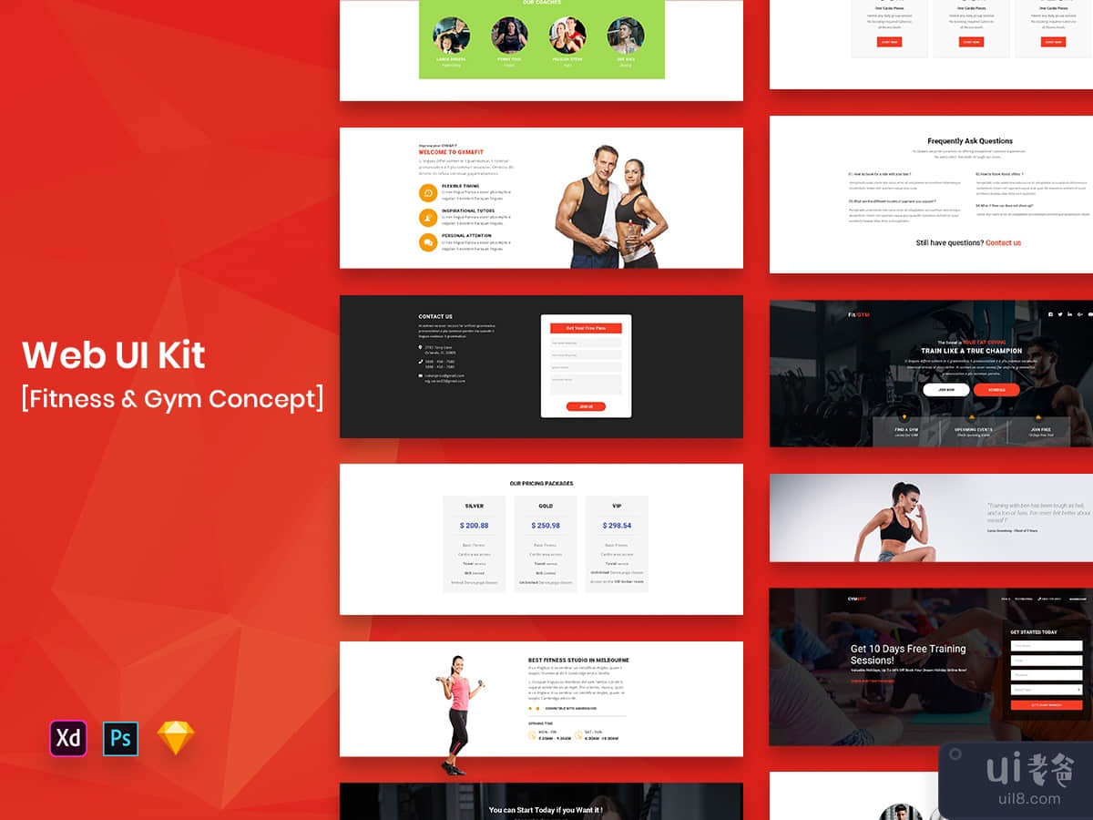 Fitness Web UI Kit