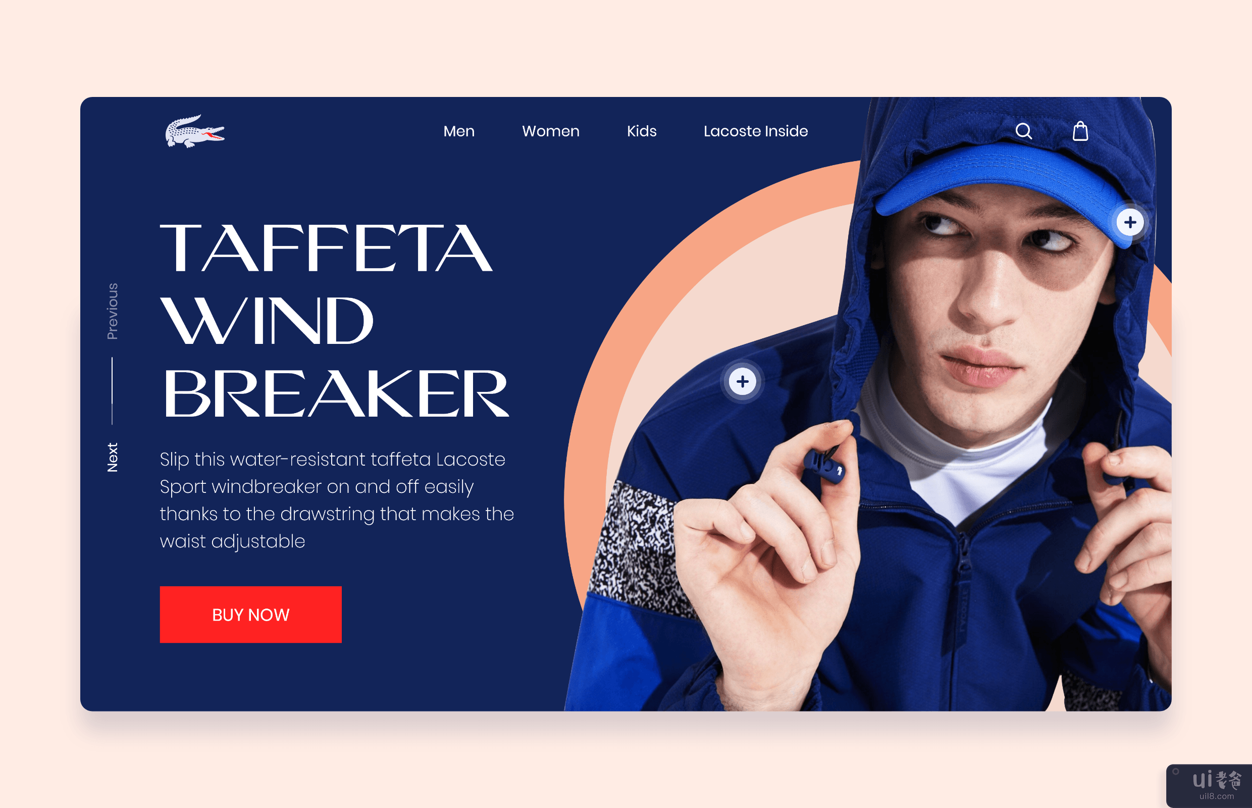 鳄鱼网页设计理念(Lacoste Web Design Concept)插图