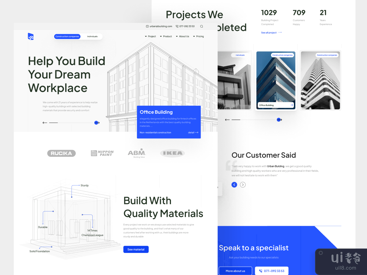 Urban - Construction Agency Landing Page