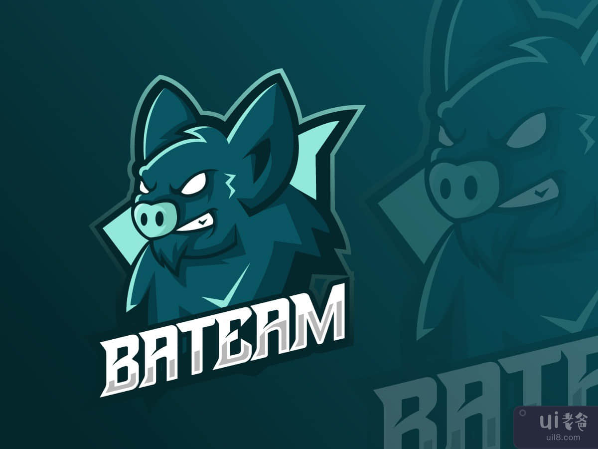 Bat Team Esport Mascot Logo