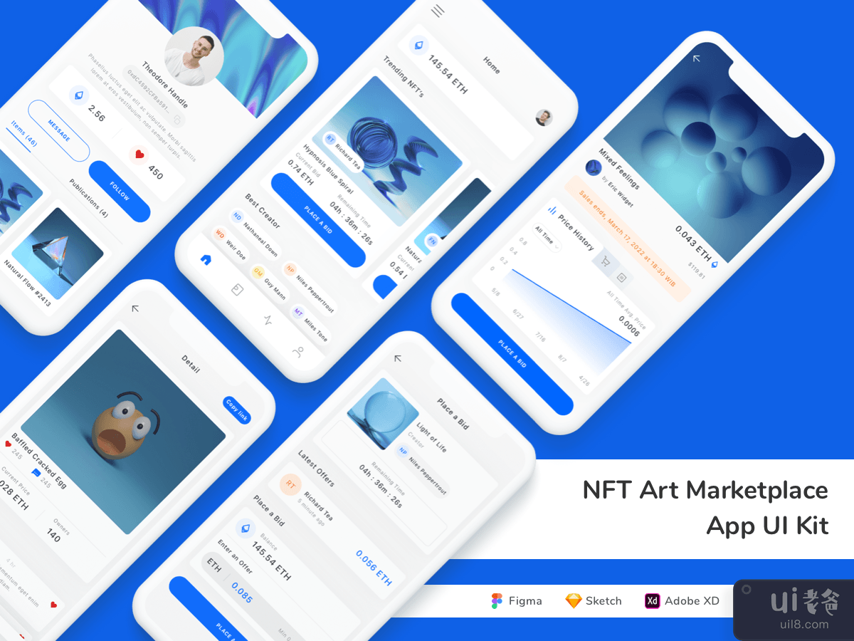 NFT Art Marketplace App UI Kit