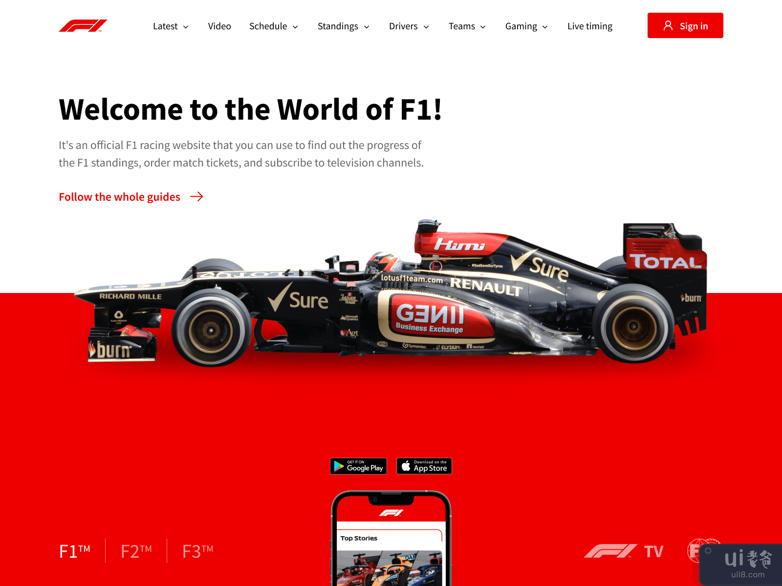 F1 网站重新设计挑战(F1 Website Redesign Challenge)插图