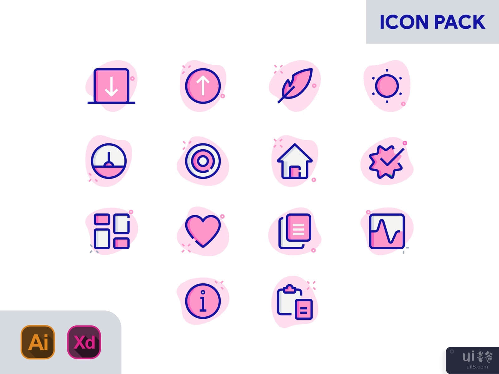 PINK & BLUE ICON PACK