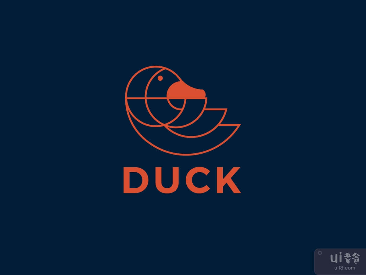 Duck Monoline Logo Template