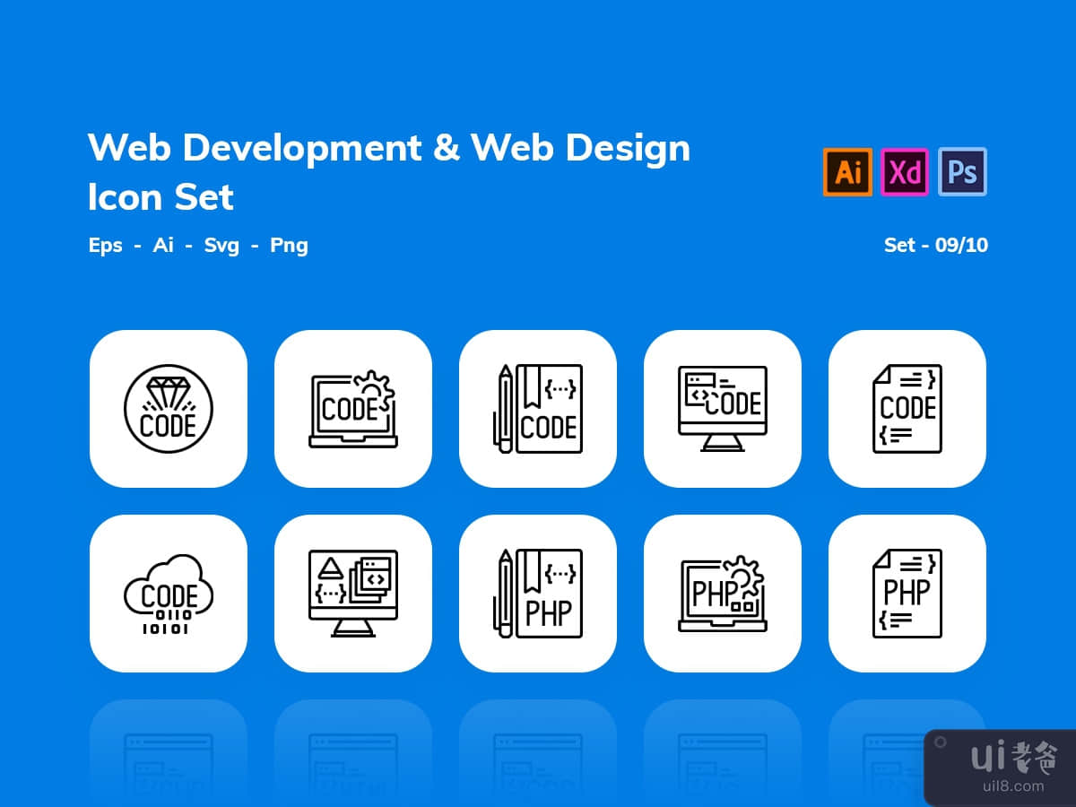 Web Development and Web Design Icon Set (Outline) # 09_10