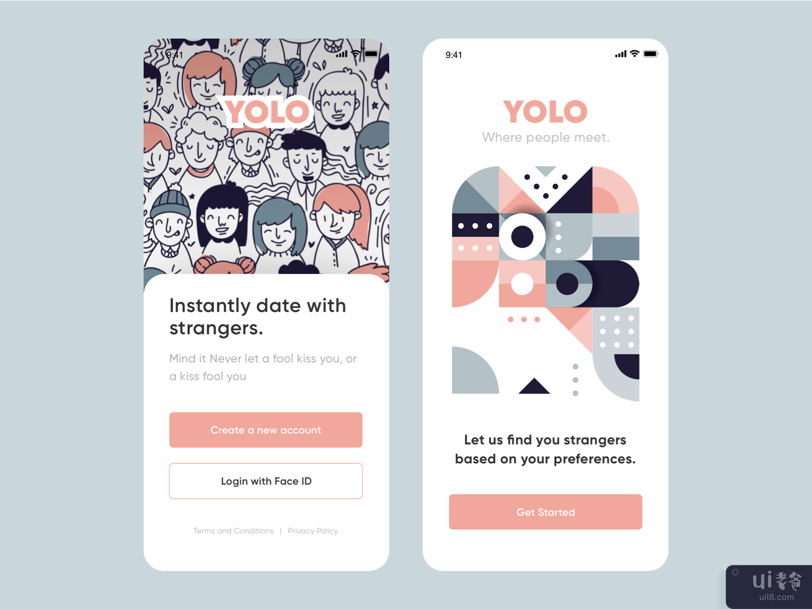 UI Design - Dating app concept (YOLO)