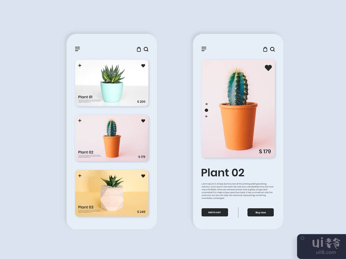 Plant Shopping App UI