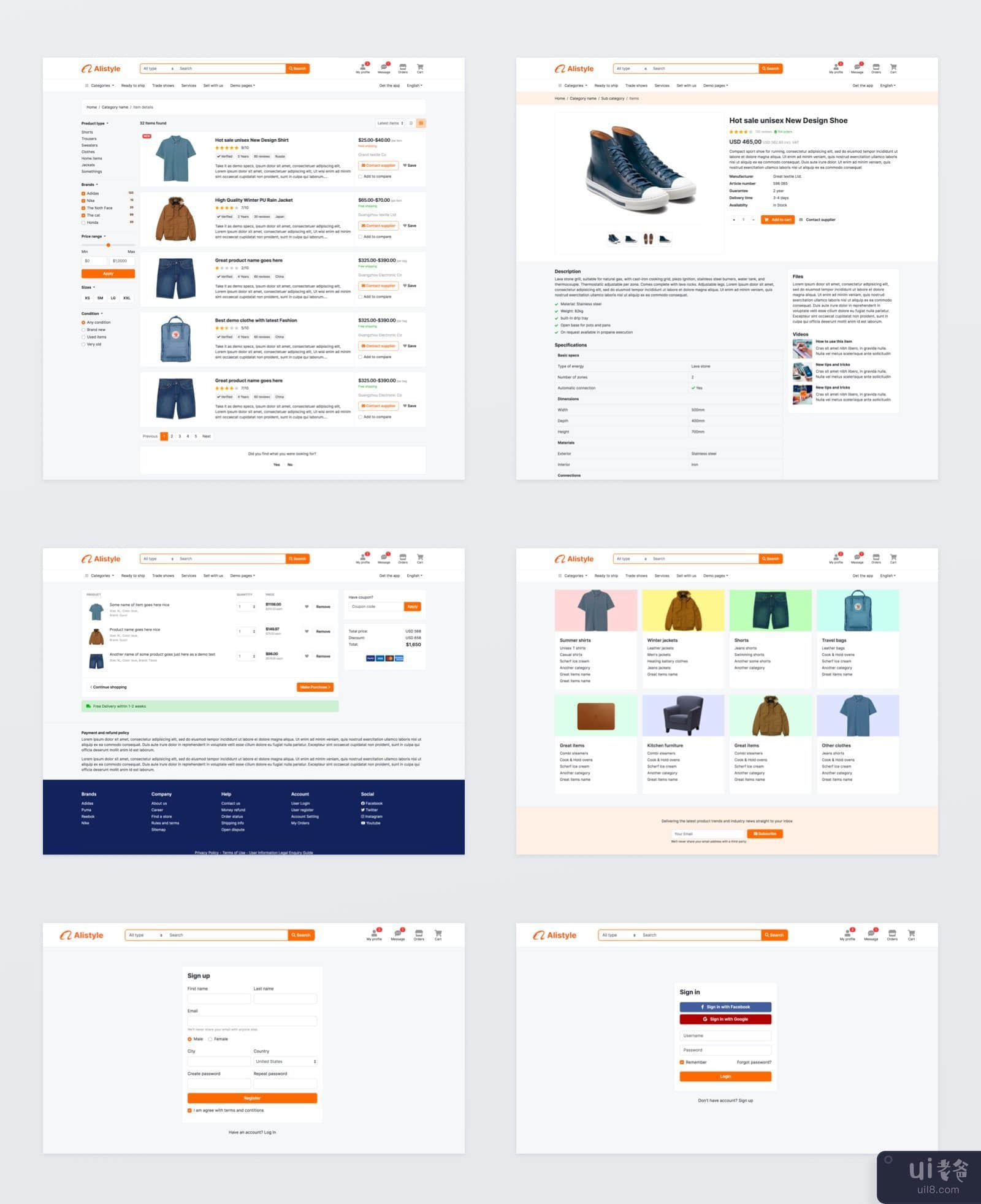 Alistyle - 多用途电子商务模板(Alistyle - Multipurpose e-commerce template)插图1