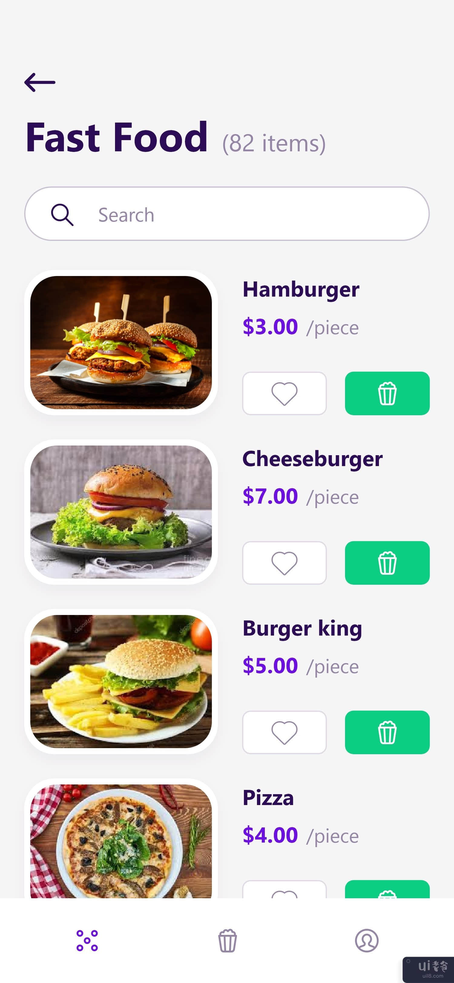 送餐应用 UI 概念 #4(Food delivery app UI concept #4)插图
