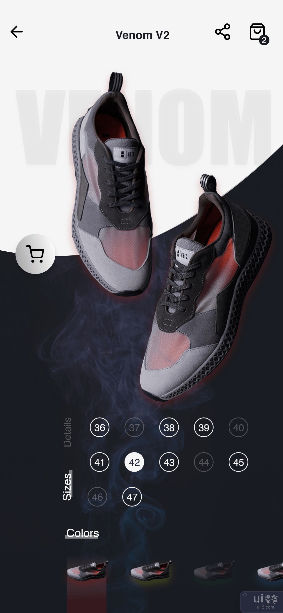 鞋店移动应用程序 UI 概念(Shoe Shop Mobile App UI Concept)插图1