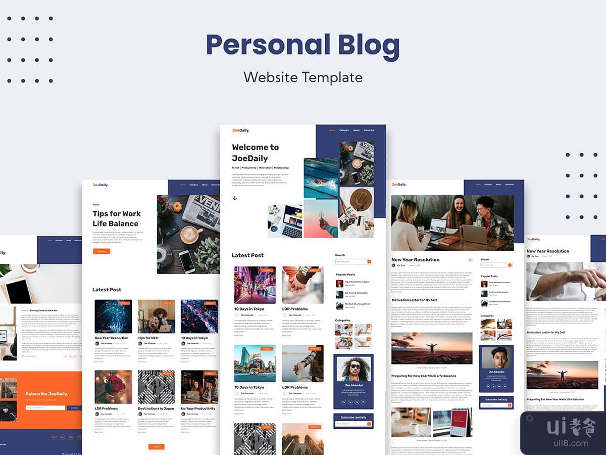 Personal Blog Website Template