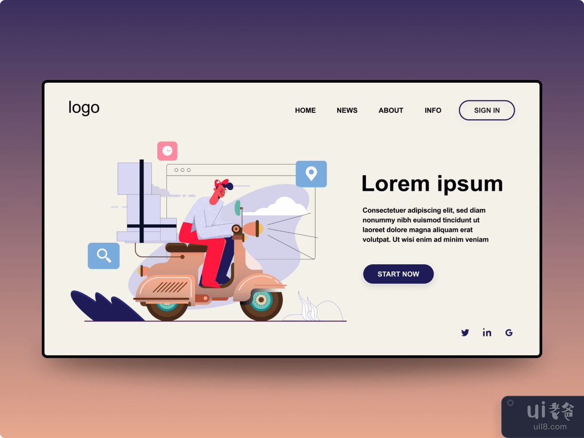 Delivery Boy Landing Page